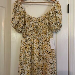 Sienna Sky Yellow Floral Mini Dress